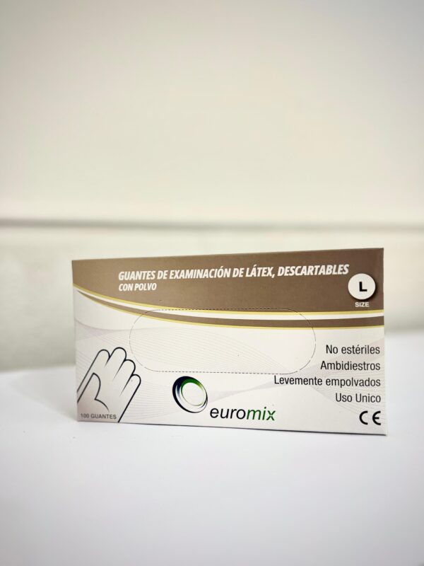 Guantes de Látex Descartables con Polvo – Euromix