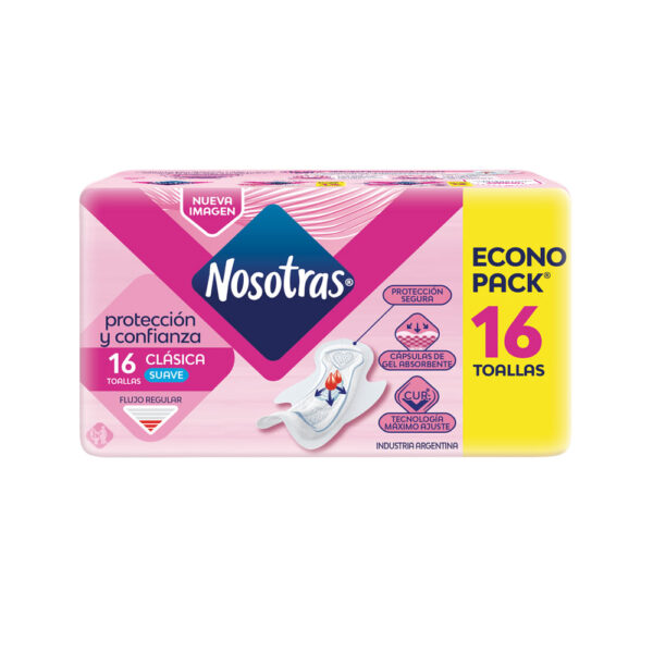 Toalla Femenina Nosotras Clásica Suave Curv x 16 un