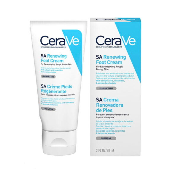 Crema Renovadora de Pies CeraVe con Ácido Salicílico x 89 ml