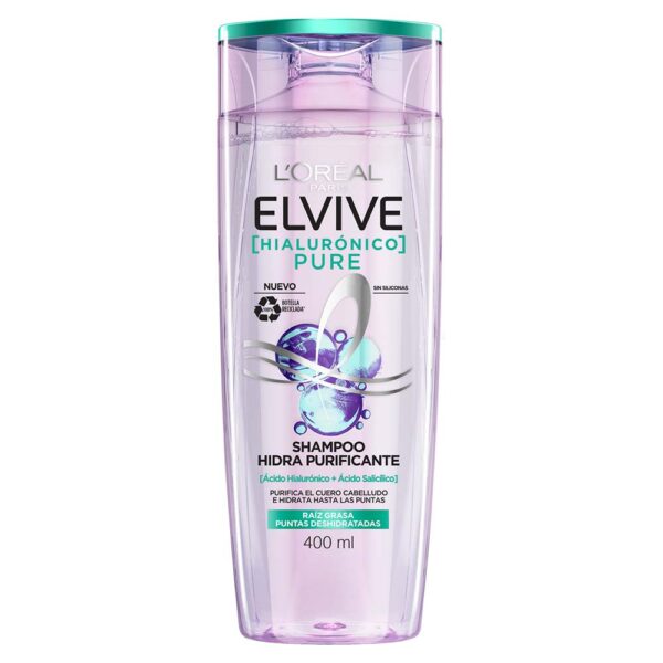 Shampoo Elvive Hialurónico Pure x 400 ml